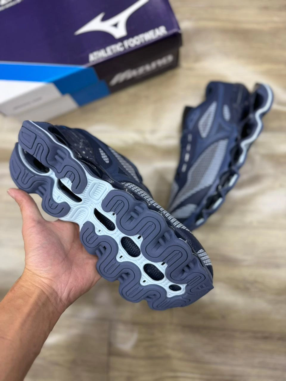 MIZUNO PRO 15 CINZA/PRATA/AZUL - Imagem 2